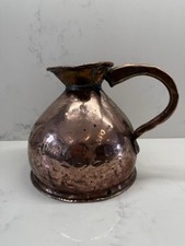 Copper Ale Jug Copper Brewery Antique Serving Pitcher Measure 1 Gallon 8 Pints