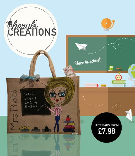 Personalised teacher jute bag - personalised,