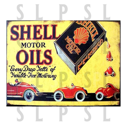 Shell motor oils metal sign - shell,