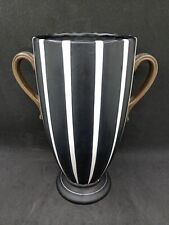 A Brentleigh Ware Brummell Ware Trophy Vase Black & White Art Deco 1930/40's