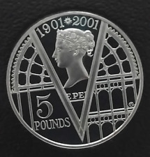 2001 PROOF £5 Five Pound Coin Queen Victoria