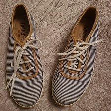 Hotter Shoes Size 4 Womens Trainers Ortholite Lace Up Leather Striped 37 Comfy