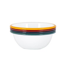 White Enamel Bowls - 16cm - 4