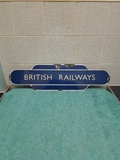 British Railways Blue Enamel Sign 57cm X 15cm 