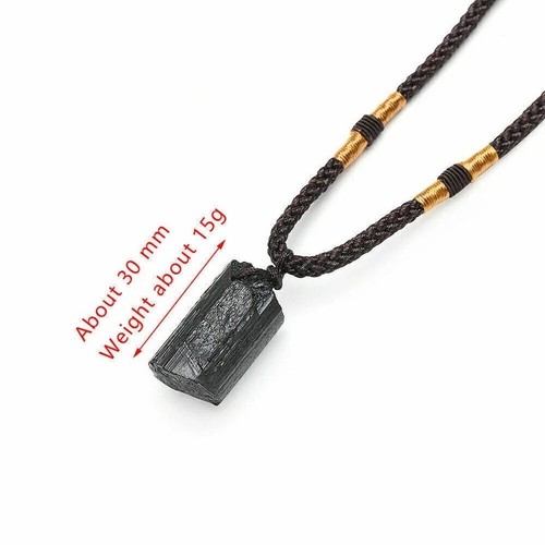 Black tourmaline pendant - black,
