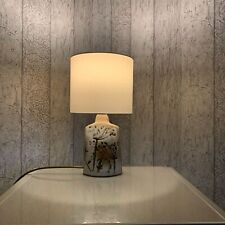 Mid Century Tremaen Cornish Studio Pottery Lamp Base Cow Parsley Table Side