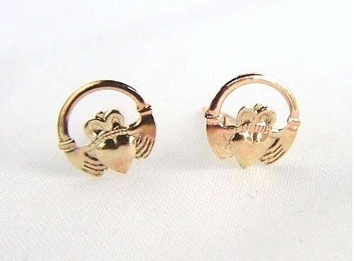 9ct yellow gold irish claddagh - gold,
