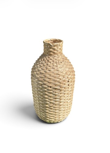 Rattan basket vase - rattan,