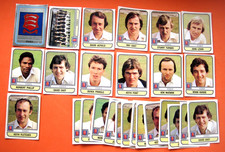 CRICKET 83 -ESSEX - PANINI - 1983  - 13 STICKERS + 13 DUPLICATES- VG