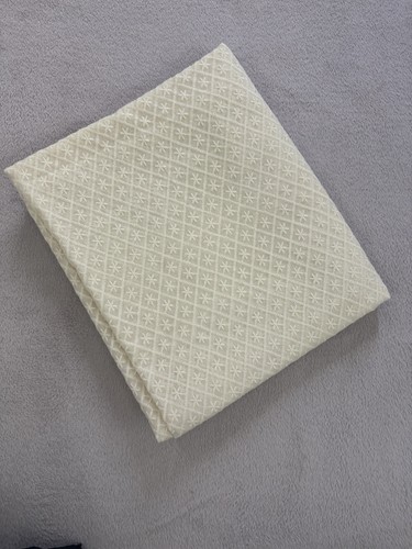 Egg white lawn embroidered - embroidered, big