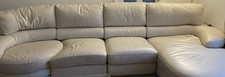 DFS Leather Sofa with Chaise &