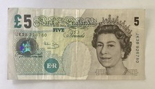 FIVE POUND NOTE - Used/Bailey 