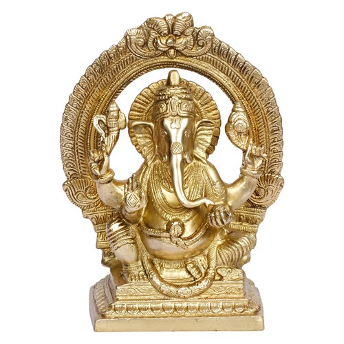 Brass hindu lord ganesha - hindu,
