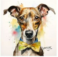 Whippet greyhound Dog Painting