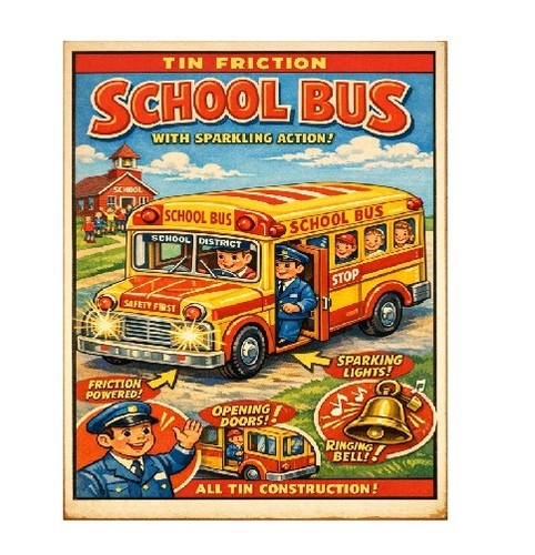 Vintage style tin - tin, toy