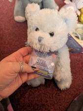 Shining Stars Blue Teddy Bear Soft Toy Plush Russ 2006