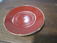 Tunisie Porcelain La Rose Des Sables Tunisia Pate De Limoges 4'' saucer gold rim