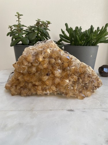Citrine crystal geode cluster - citrine,