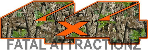 Camo orange 4x4 vinyl - orange,