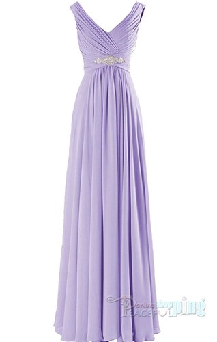 New long chiffon - new, v-neck