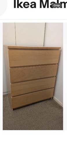 Ikea malm drawer chest - 4-drawer, of
