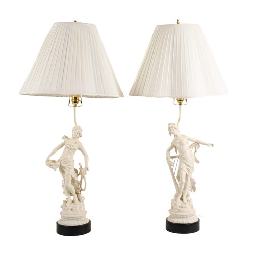 Pair french spelter - of, muse