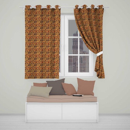 Blackout eyelet curtains bold - blackout,