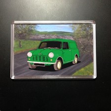 BMC British Leyland  Austin Morris Mini  van  Clear plastic fridge magnet