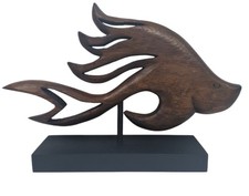 Large Hand Carved Solid Wood