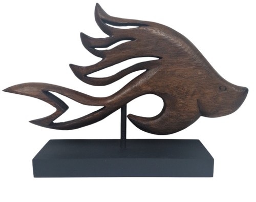 Large hand carved solid wood - large,