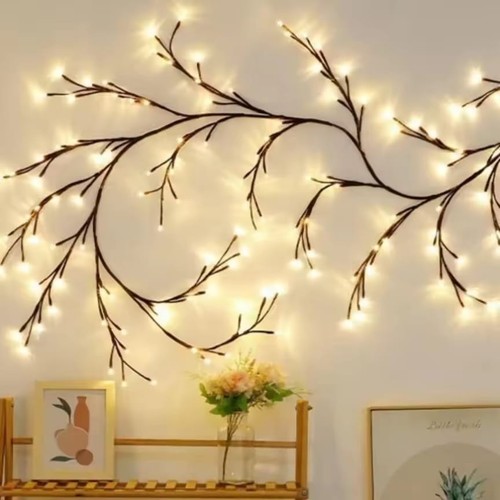 Led rattan wall lamp - wall,