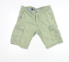 O'Neill Men's Green Cotton Cargo Shorts Size 32 Regular Fit