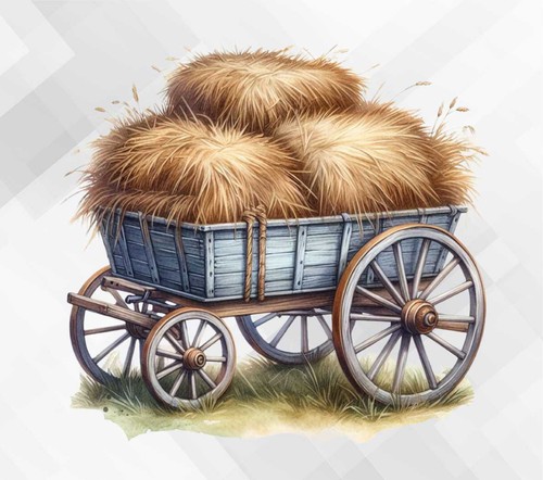 Hay wooden wagon wall - wooden,