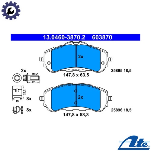 Brake pad set - disc,