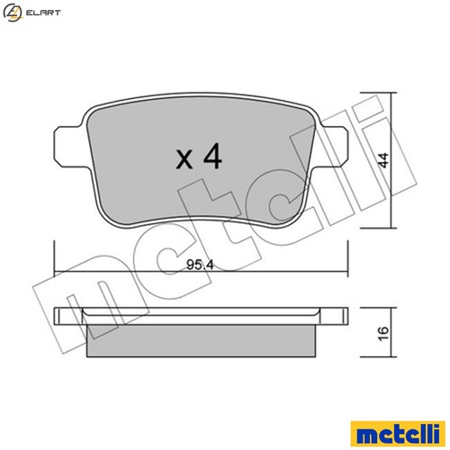 Brake pad set disc - set,