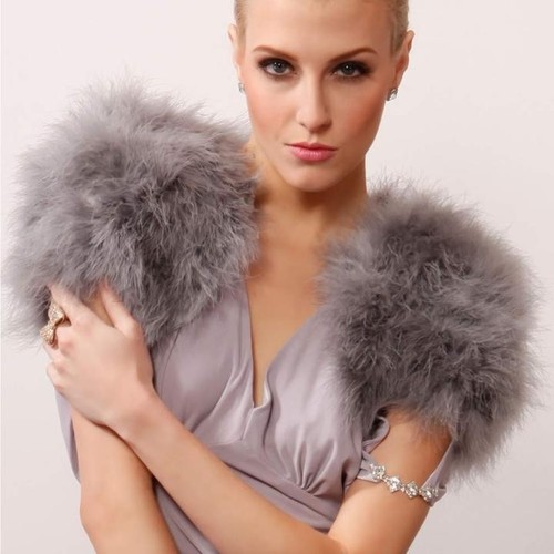 Real ostrich feather bolero - real,