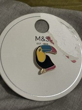 retro toucan badge m&s marks and spencer’s pin brooch