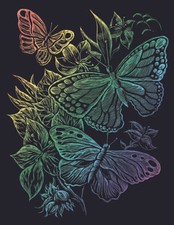 16 DESIGNS A4 & A5 GLOW IN DARK & RAINBOW SCRAPER FOIL ENGRAVING ART KITS & TOOL