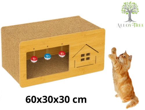 Large cat house scratcher - house,