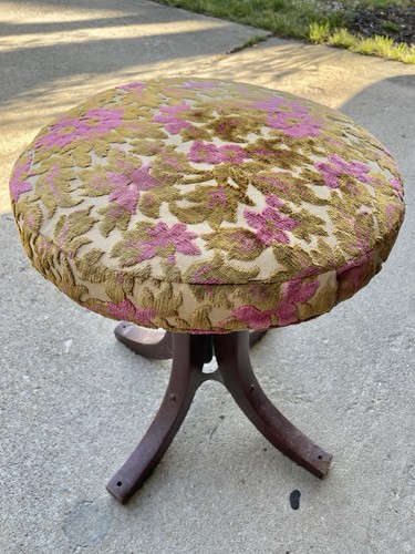 Antique swivel piano stool - antique,
