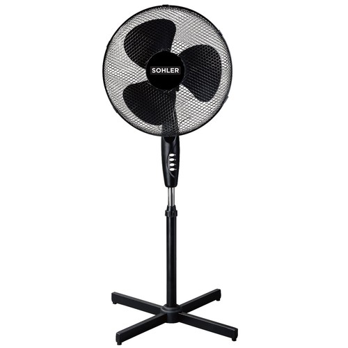 Black electric fan - 16",