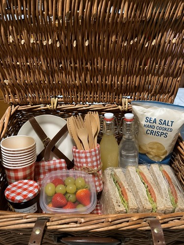 Vintage picnic basket - vintage,