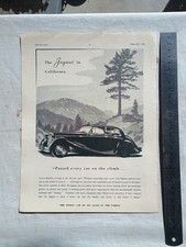 Jaguar Mk5 Original Advertisement Removed from a Magazine Mark V a