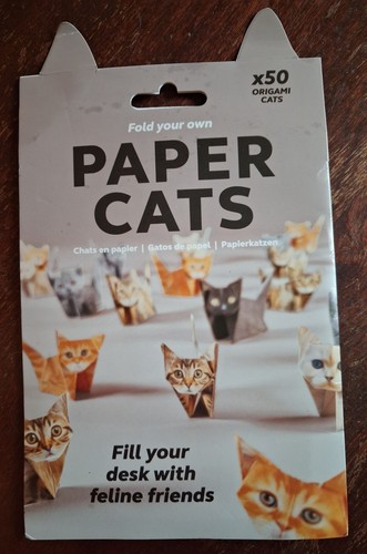 Paper cats origami kit - paper, 50