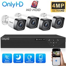 OnlyHD CCTV System 4MP 8CH DVR AHD Home Surveillance with 4pcs Cameras IP66