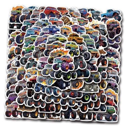 100pcs monster truck - 100pcs, stickers