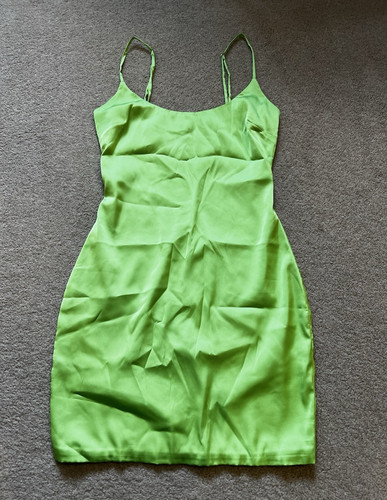 Polly green satin mini - polly,