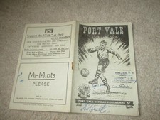 port vale v everton 28/1/56  fa cup football programme