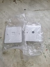 2 White Socket Covers, One For