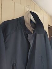 WATER PROOF  BLACK BUGATTI  SINGLE BREASTED REEFER  / MAC JACKET LARGE MACK 